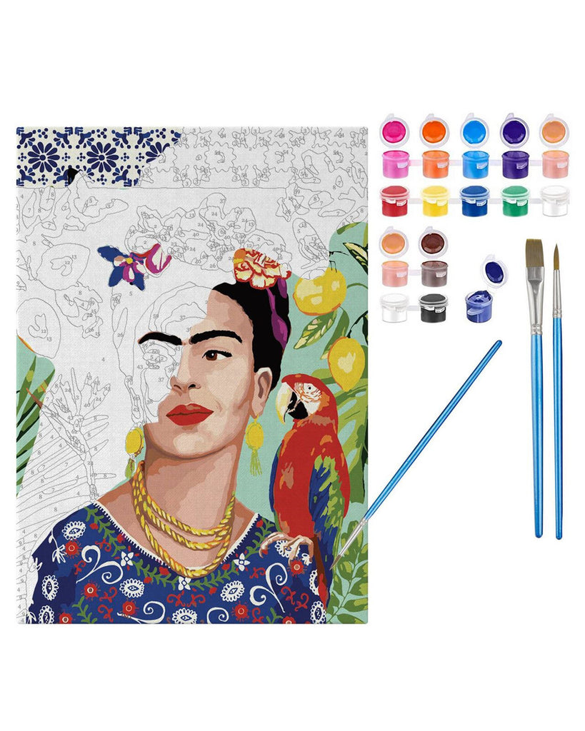 La La Land Tribute Artists Paint By Numbers Kit - Blue Frida Kahlo
