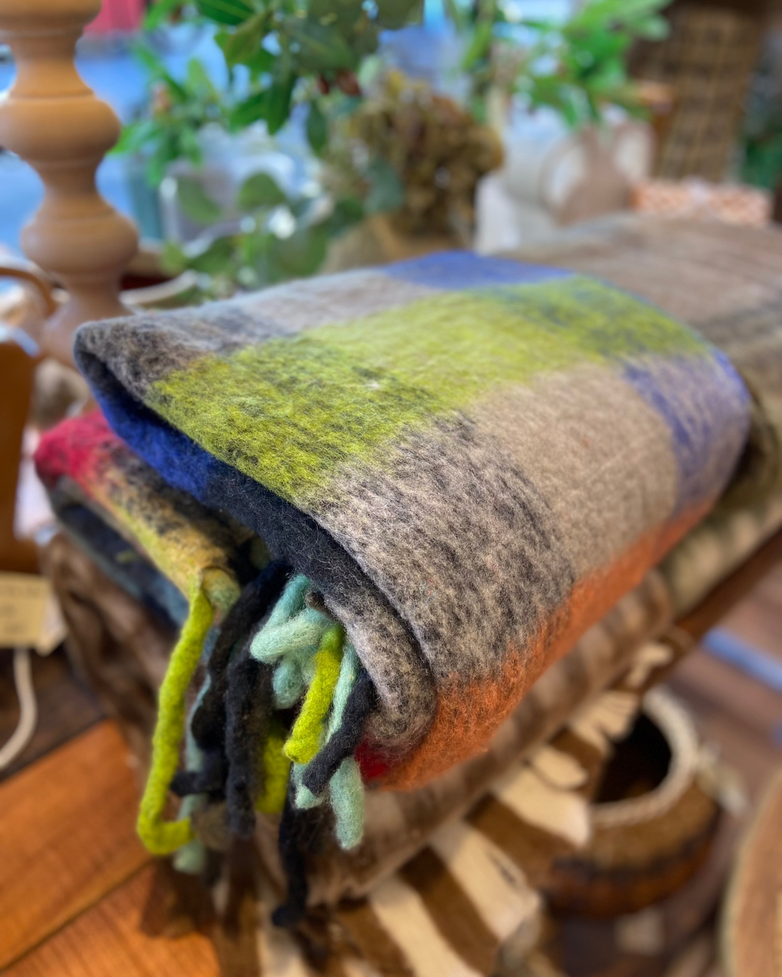 Linens &amp; More Bliss Wool Mohair Blend- Multicolor