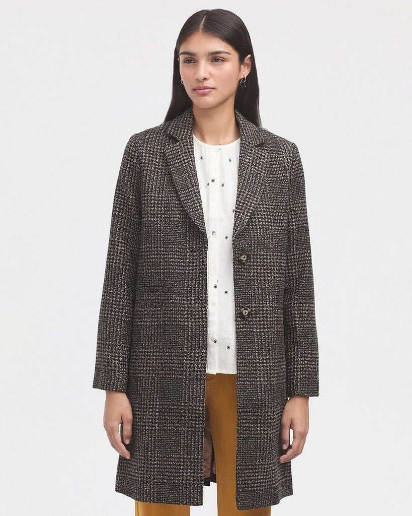Nice Things Paloma S. Herringbone Tailor Coat- Black