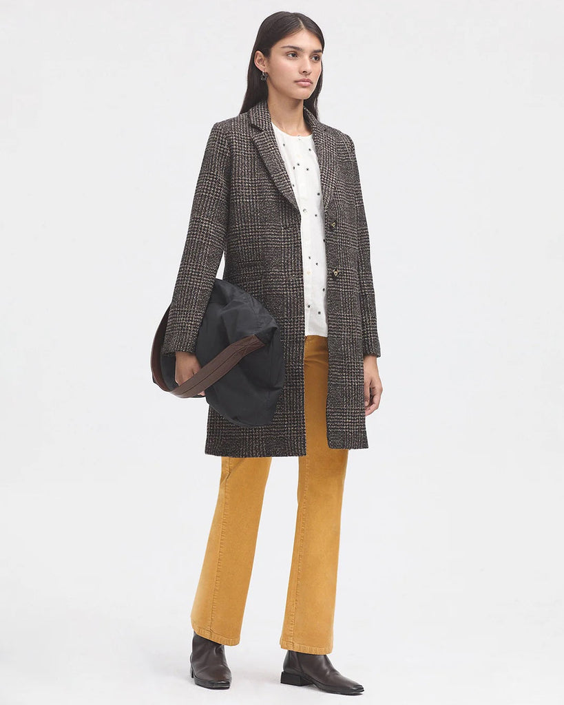Nice Things Paloma S. Herringbone Tailor Coat- Black