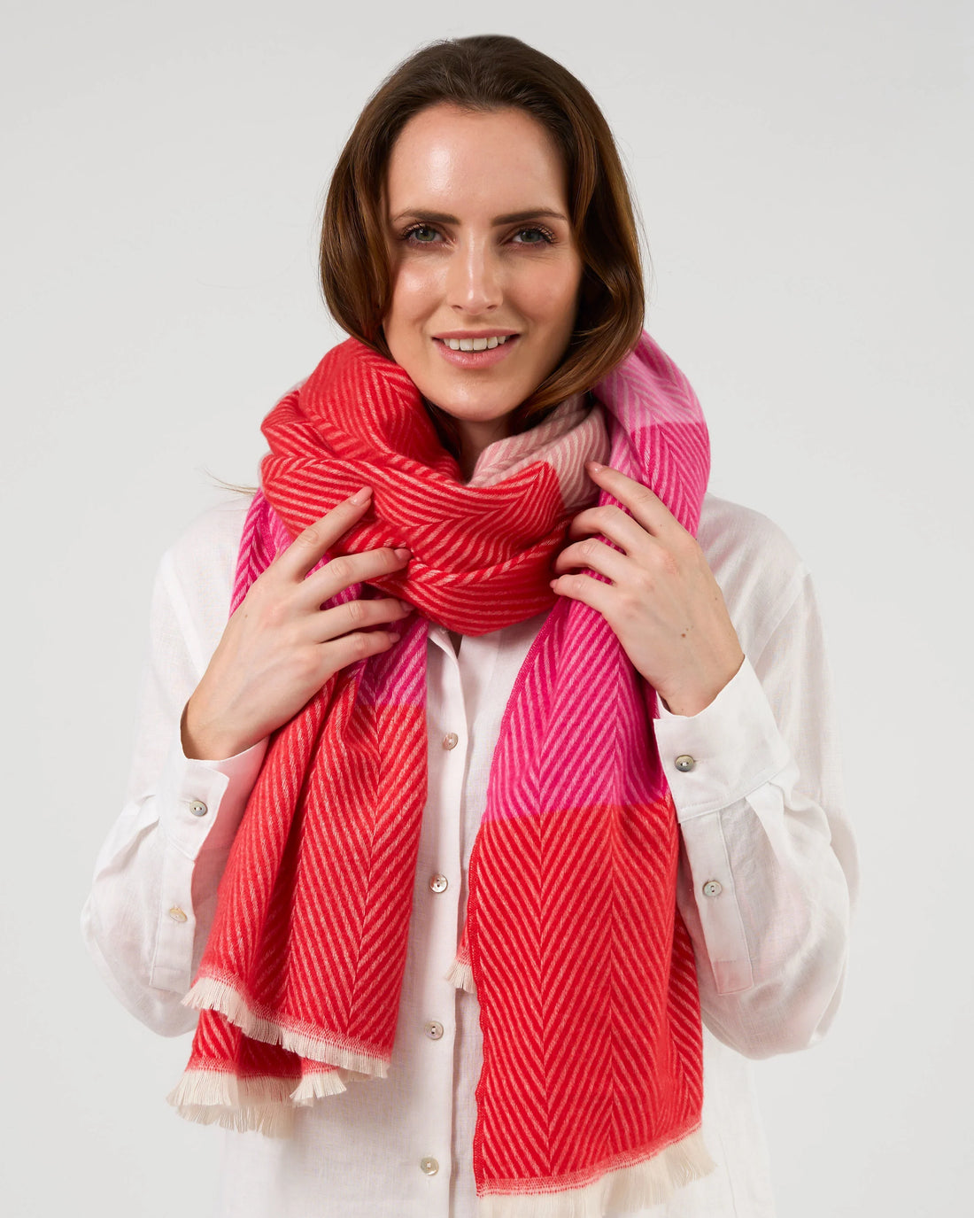 Stella+Gemma Scarf- Pink and Red