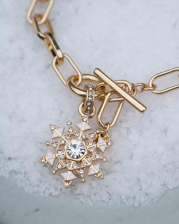 A&amp;C Oslo Snowflake Bracelet- gold