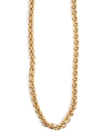 A&amp;C Oslo Short chain, wheat chain, Pure Steel - gold