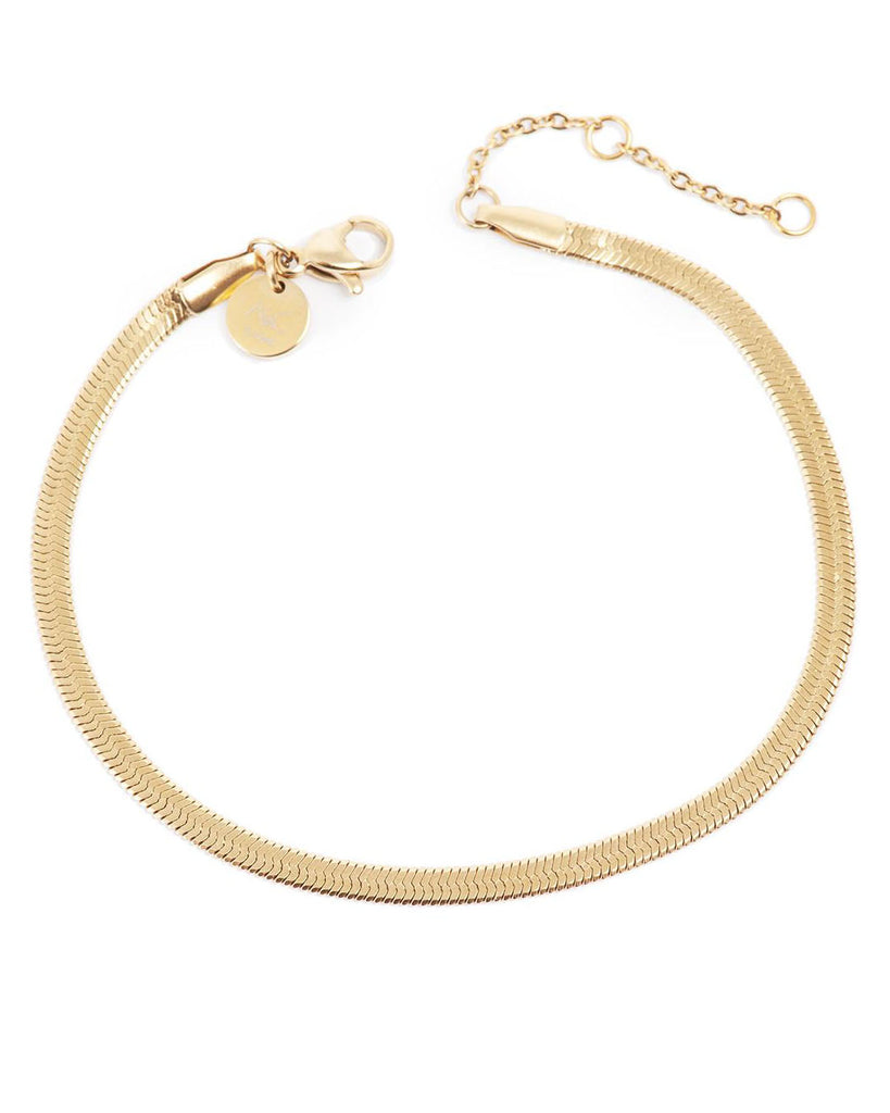 A&C Oslo Bracelet, unisex, Steel snake chain - gold