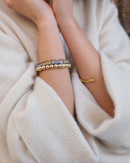 A&amp;C Oslo Signature Bracelet with Balls and Crystals- gold