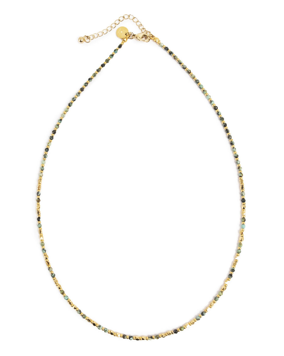 A&amp;C Oslo Wild Nature Necklace Green Gold