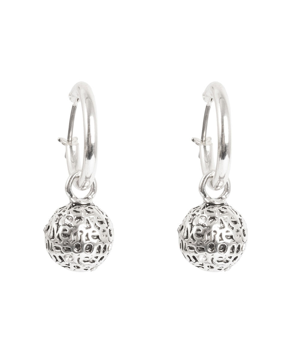 A&amp;C Oslo Earrings with charm Values- Silver