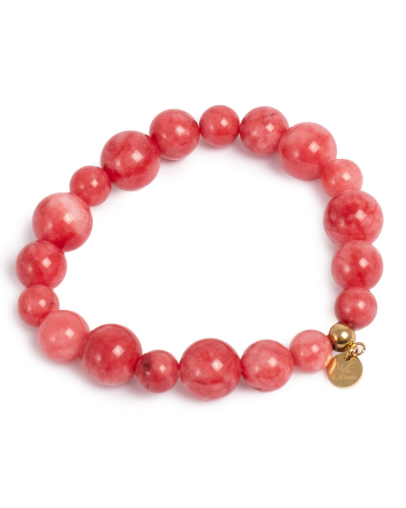 A&C Oslo Wild Nature Red and Lilac Tones Bracelet- Raspberry
