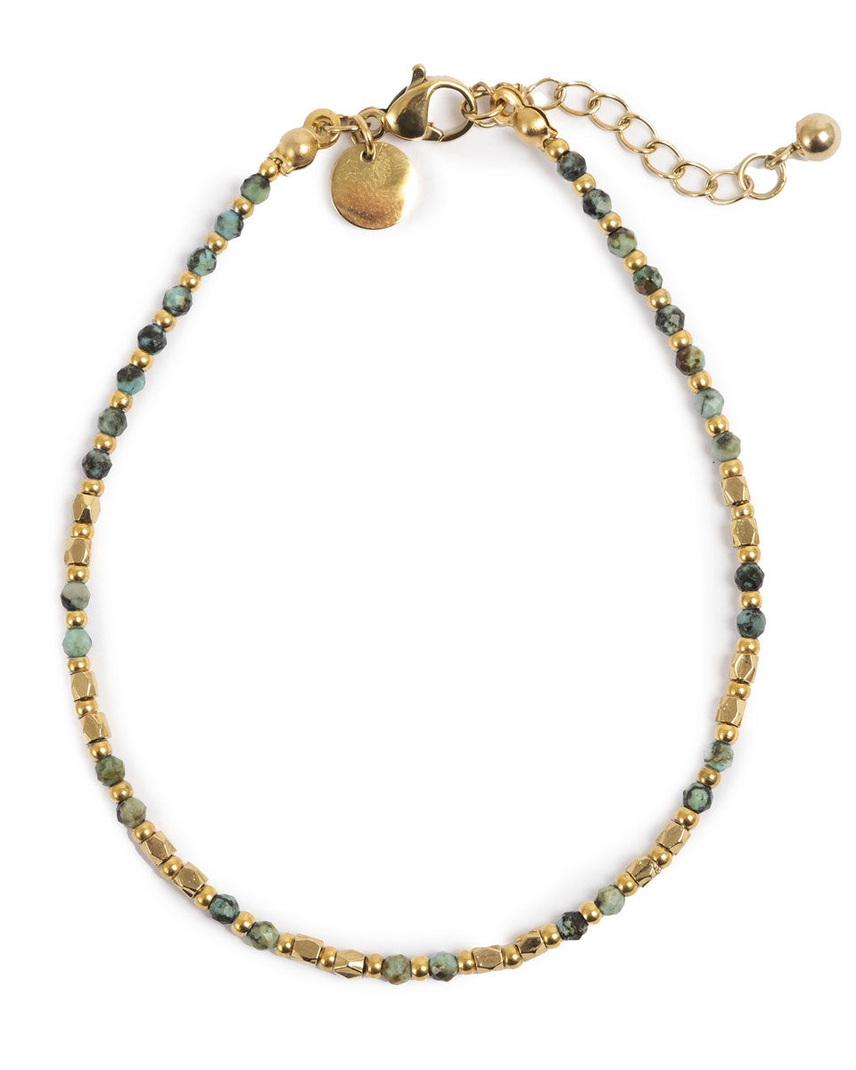 A&amp;C Oslo Wild Nature Miniature Shiny Green Bracelet- gold