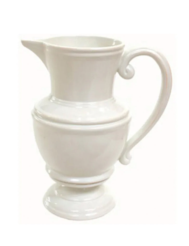 French Country Collections White Pitcher - Large