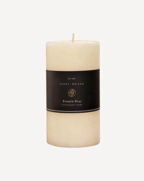 French Country Collections Maison Pillar Candle  - French Pear