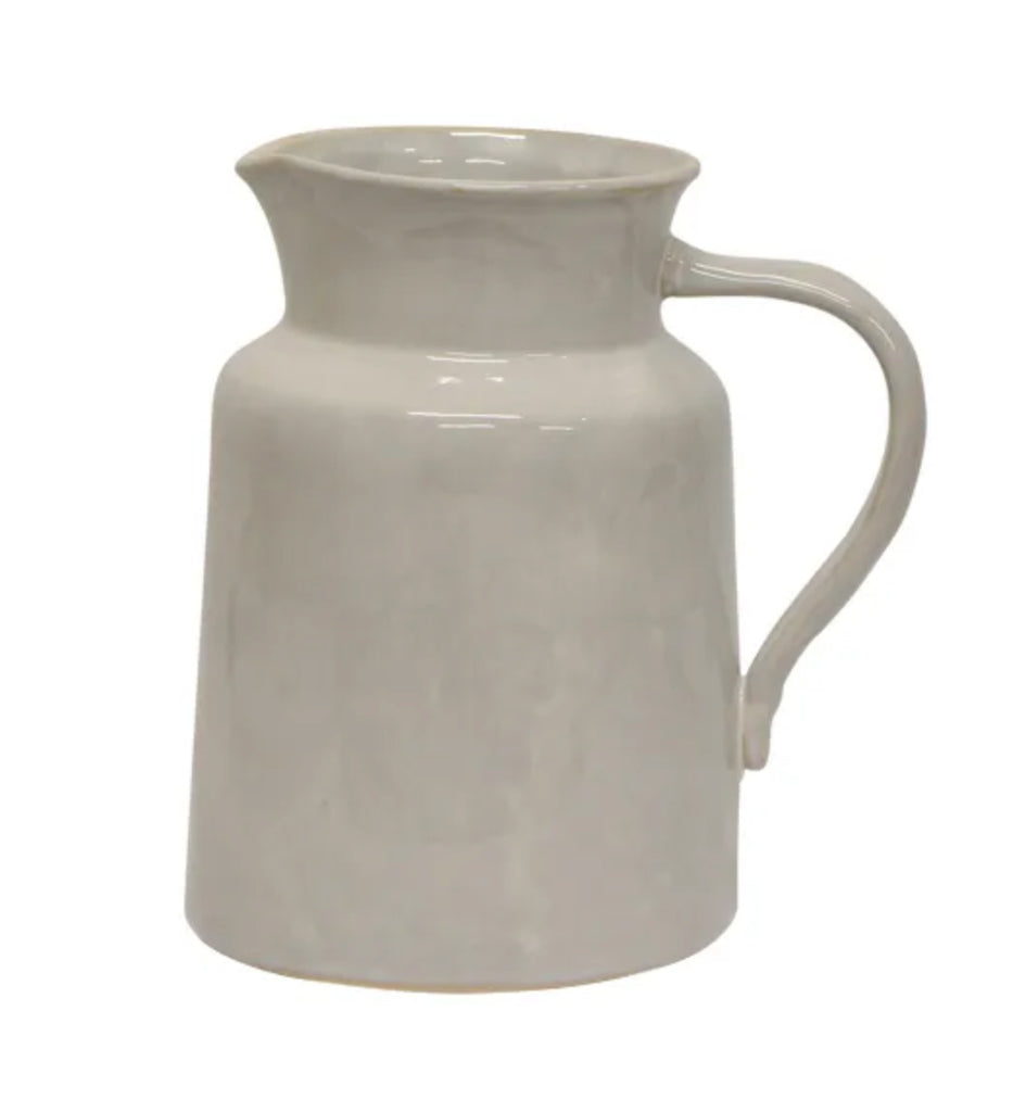 French Country Collections Franco Rustic White Pitcher - Large
