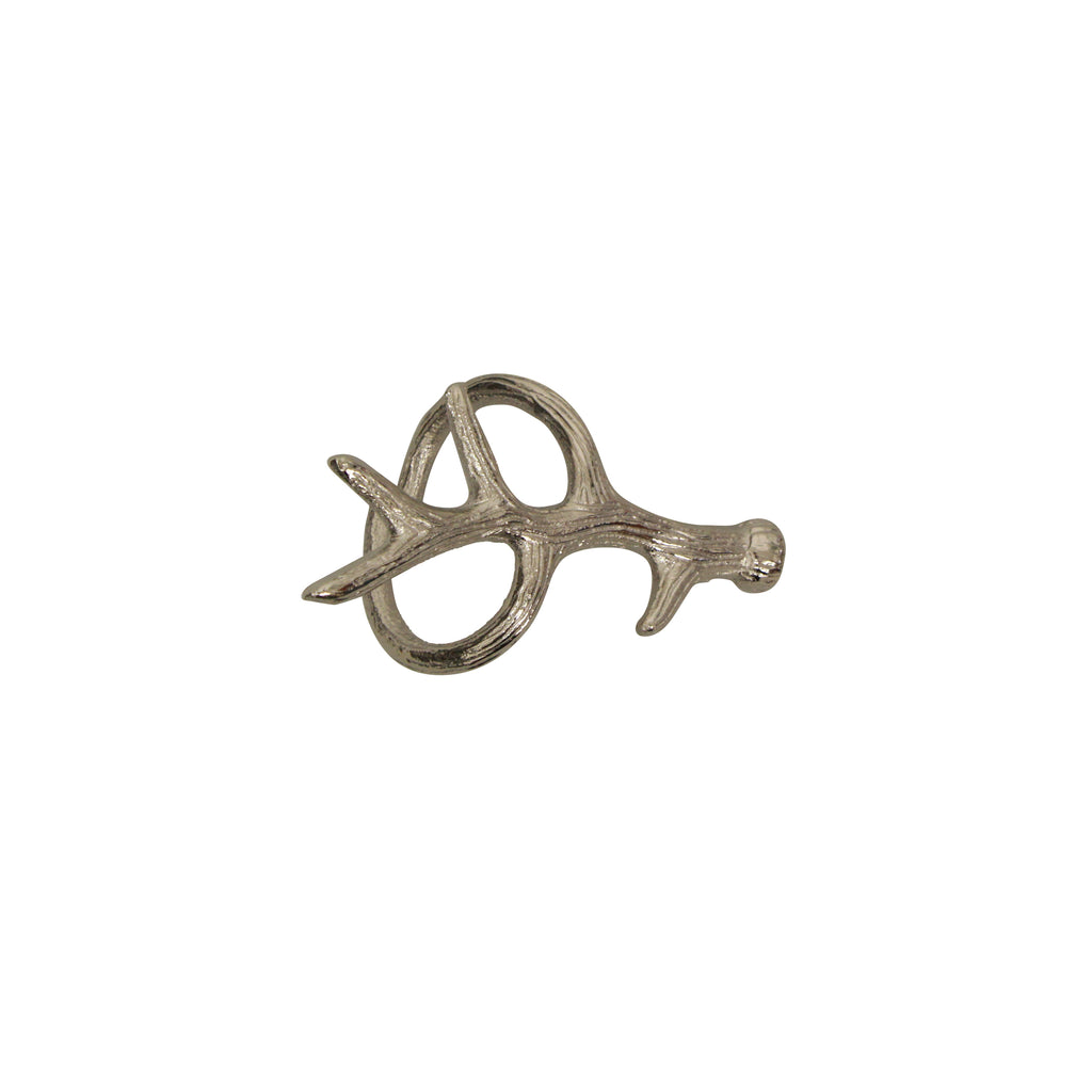 French Country Collections Antler Napkin Ring - Silver