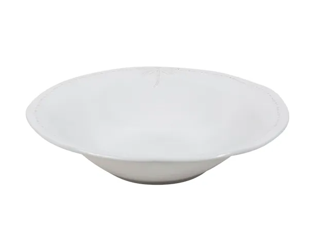 French Country Collections Dragonfly Stoneware White Salad Bowl - Small