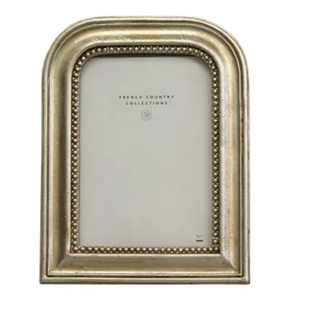 French Country Collections Beaded Arch Photo Frame 5X7" - Silver