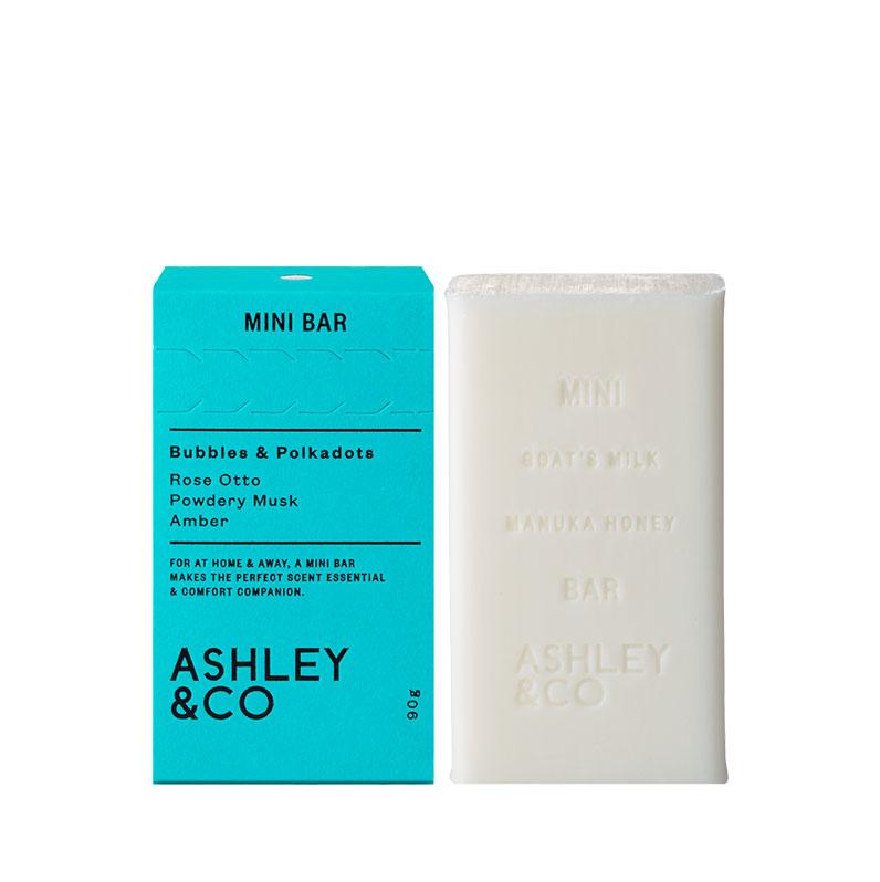 Ashley and co mini bar soap in bubbles and polkadots