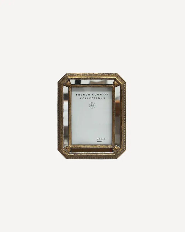 French Country Collections Maria Venetian Photo Frame 2.5x3.5" - silver/gold resin